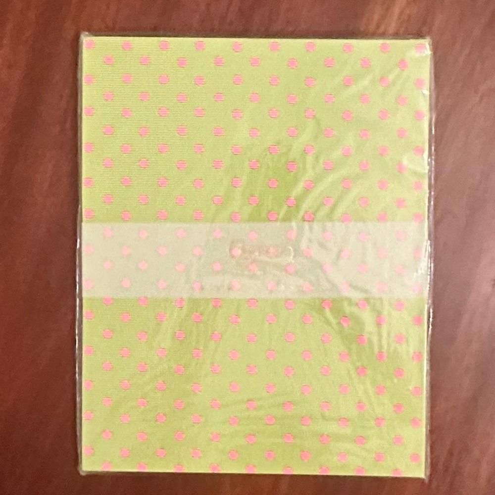 Caspari Polka Dot Presentation Folders Set of Four NEW